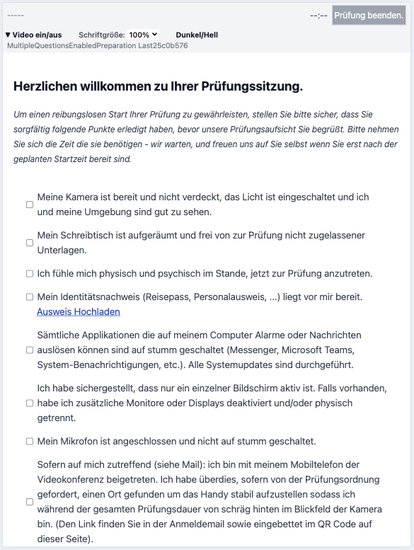 Vorbereitungsseite