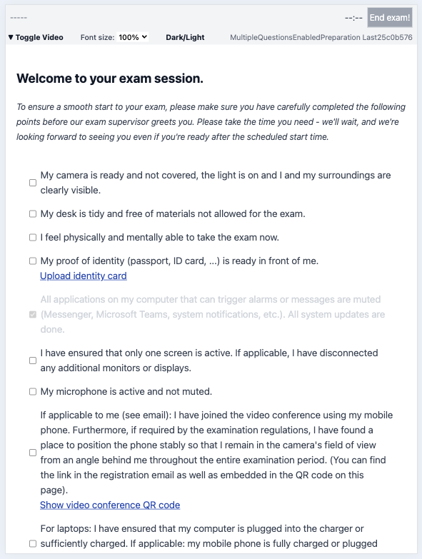 Preparation Page